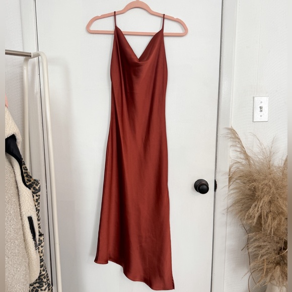 Petal and pup rust Cyprus Satin Slipdress - Picture 6 of 8